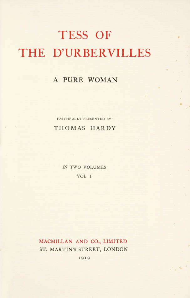 HARDY, Thomas. The Works. - Image 3 of 3