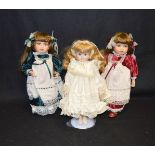 A Lot of Three Collectors Dolls