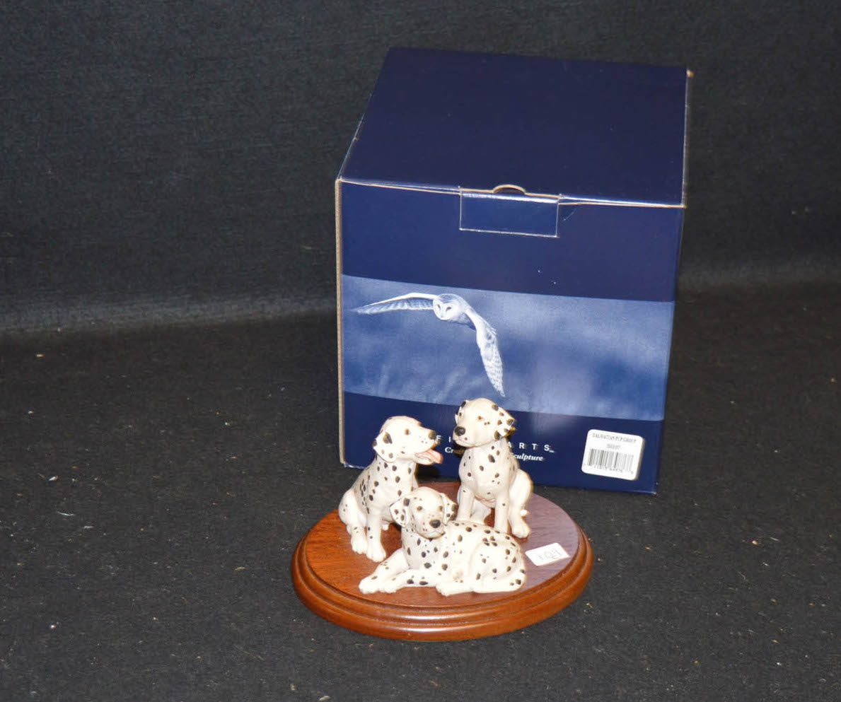 A Border Fine Art Figurine 'Dalmation Pup Group'