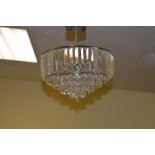 A Very Nice Pair of Crystal Lustre Style Centre Light Fittings