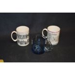 Two Wedgewood Tankards, 1000 years of English Monarchy and Chaucers