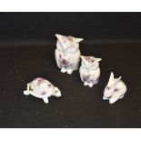 A Lot of Hammersley Victorian Violets Animals and Two Trinket Boxes