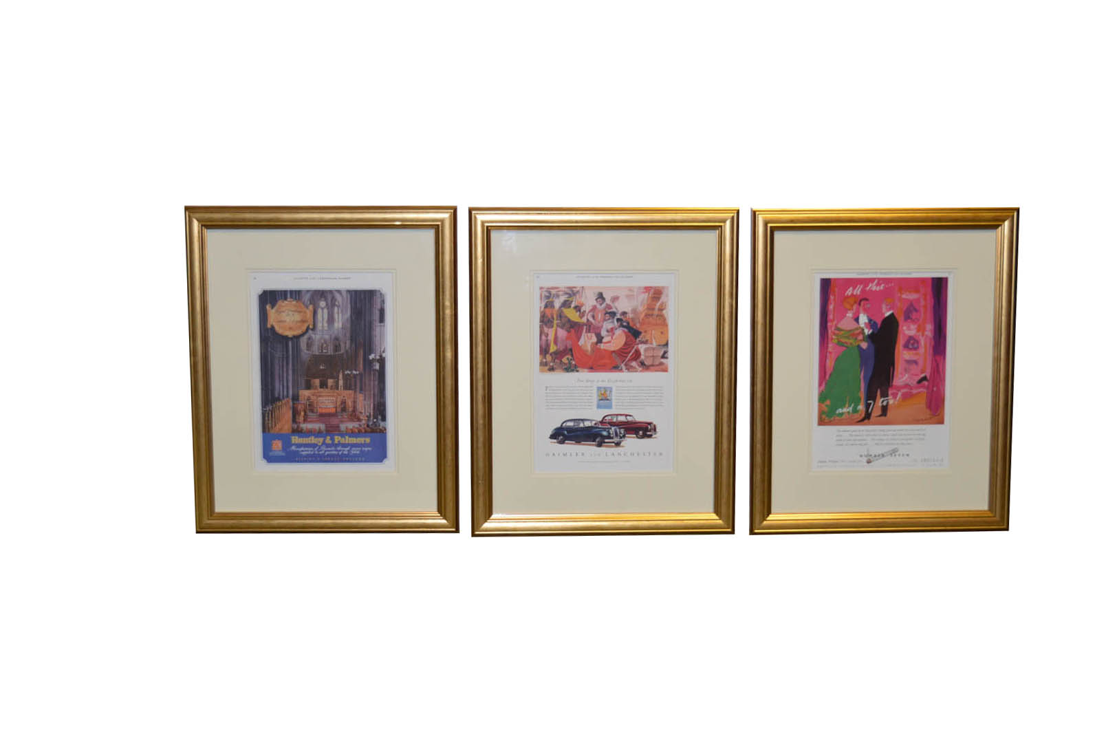 A Set of Three Nicely Framed Advertising Prints