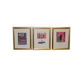 A Set of Three Nicely Framed Advertising Prints