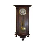 A Mahogany Cased Double Weight Veinna Wall Clock