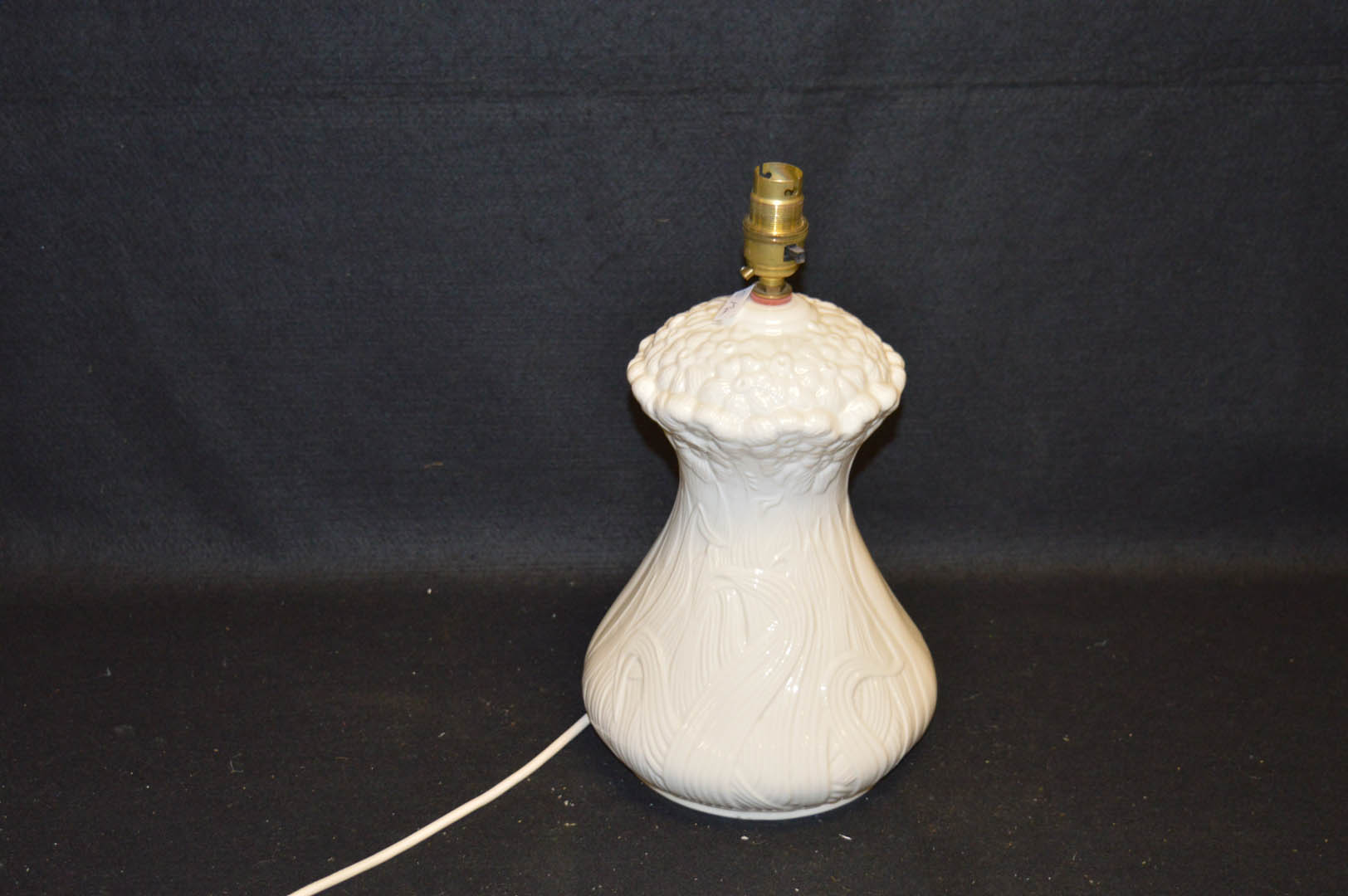 A Belleek Table Lamp and Shade