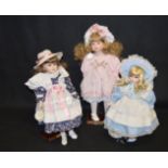 A Set of Three Collectors Dolls