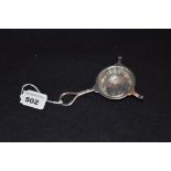 A Silver Tea Strainer, Birmingham 1907