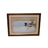 An Oil Painting ‘Ducks’ – M Houston