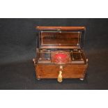 A Very Nice Rosewood Mother of Pearl Inlaid Tea Caddy