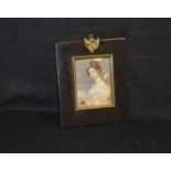 A Rectangular Framed Miniature of a Young Lady