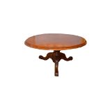 An Oval Mahogany Coffee Table on Centre Pedestal