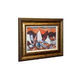 A Set of Three Framed Pictures ‘Village Scenes’ – Geddis