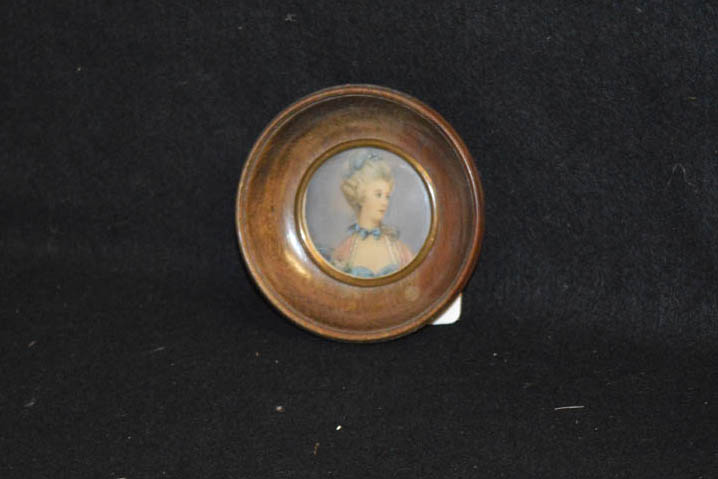 A Circular Framed Miniature of a Lady