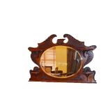 A Very Good Mahogany Bevelled Glass Overmantle