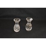 Two Waterford Crystal Small Vases