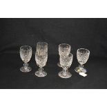 Six Waterford Crystal Wine Glasses