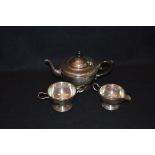 A Three Piece Silver Tea Service, Birmingham 1931