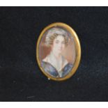 An Oval Framed Miniature 'Lady'