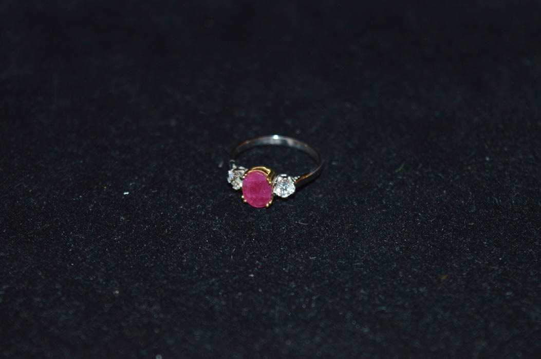 An 18ct Gold Ruby and Diamond Ring