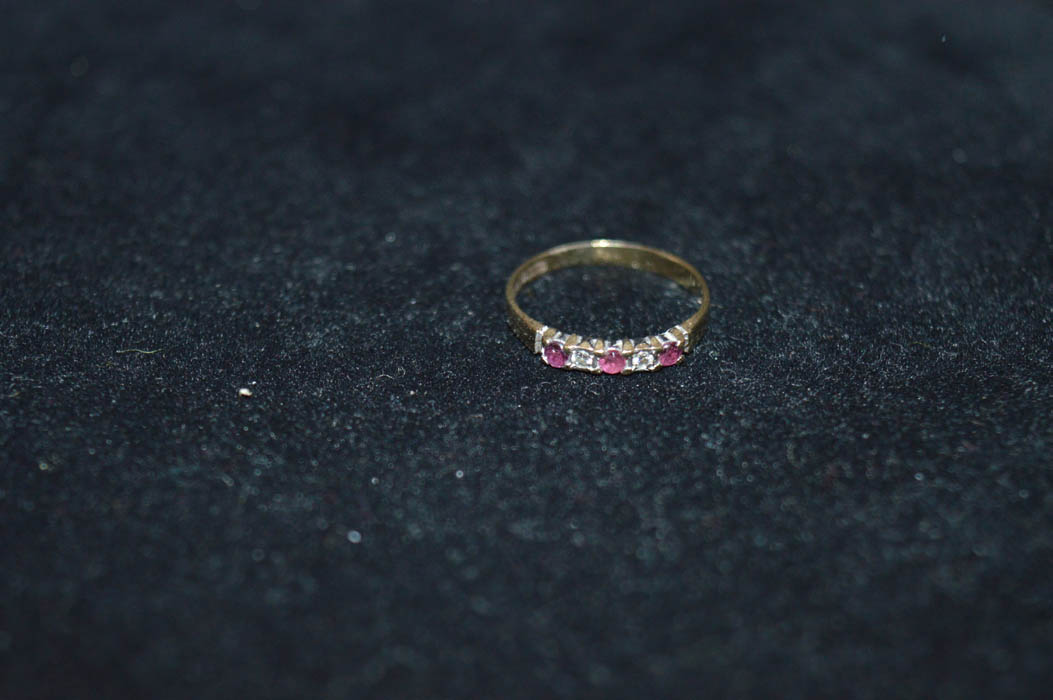 A 9ct Gold Ruby and Diamond