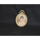 A Gilt Framed Miniature of a 'Young Lady'