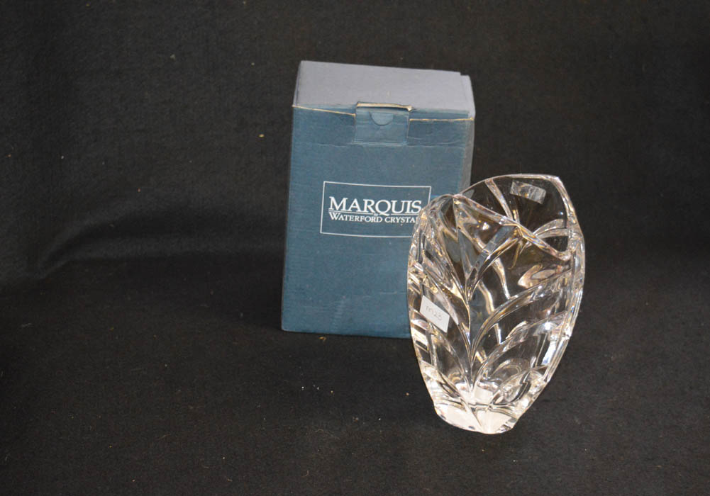 A Waterford Crystal Marquis Vase