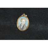 An Oval Framed Miniature of a Gent