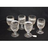 A Set of Six Large Waterford Crystal Goblets