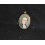 An Oval Framed Miniature 'Gentleman'