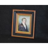 A Rectangular Framed Miniature of a Gent