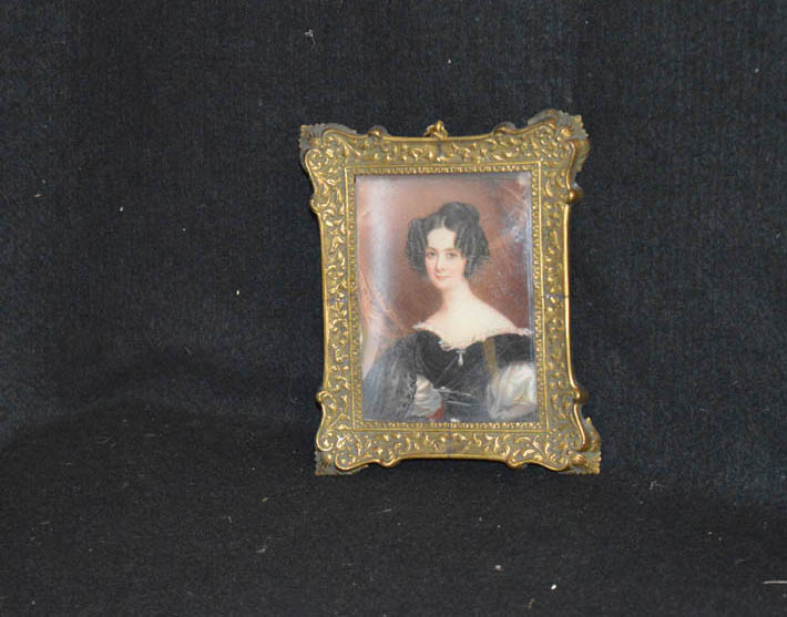A Framed Miniature of a Young Lady