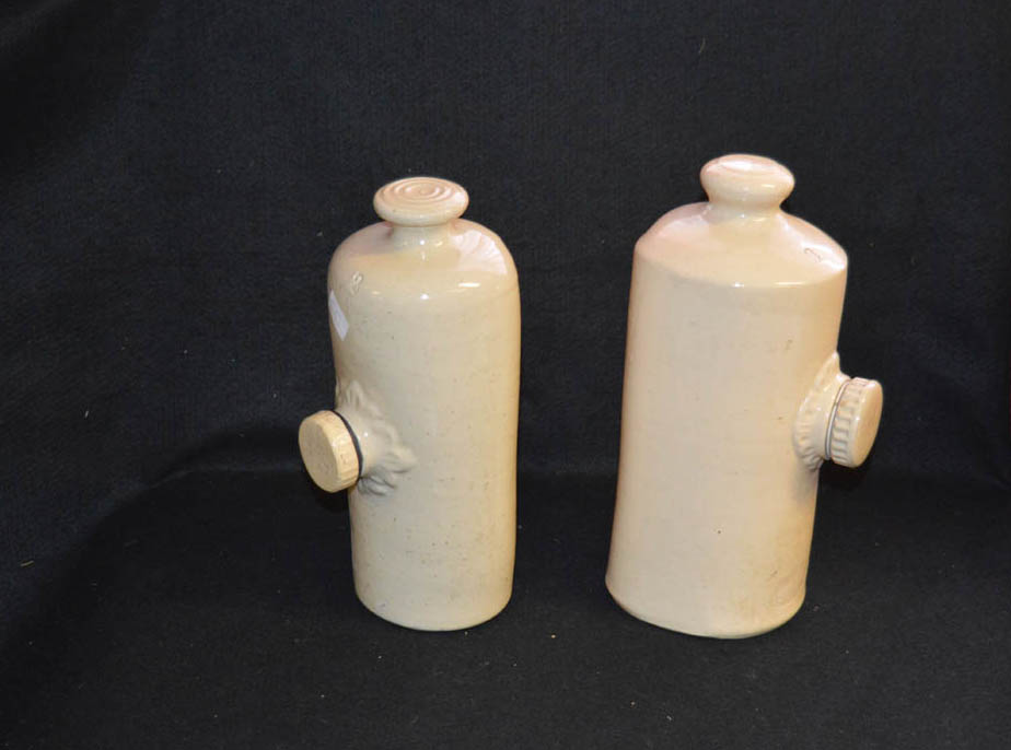 A Pair of Earthenware Hot Water Bottle Bookends