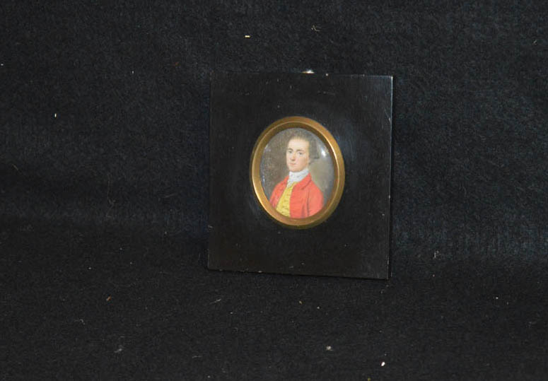 An Oval Framed Miniature 'Gent'