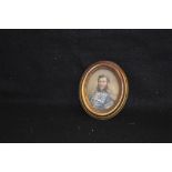 An Oval Framed Miniature 'Military Gent'