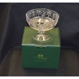 A Tyrone Crystal Footed Comport in its Presentation Box