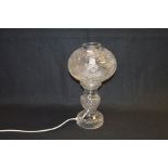 A Tyrone Crystal Table Lamp and Shade