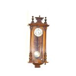 A Good Mahogany Cased Double Weight Vienna Wall Clock