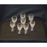A Set of Four Waterford Crystal Glasses and Another Set of Four Waterford Glasses
