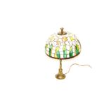 A Very Nice Brass Based Tiffany Glass Lamp