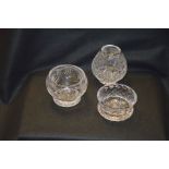 Three Tyrone Crystal Bowls