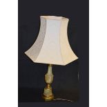 An Onyx Based Table Lamp and Shade