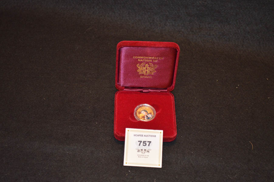 A Gold 500 Sika Elizabeth II Golden Jubilee Coin