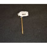 A 9ct Gold Engine Turned Swizzle Stick