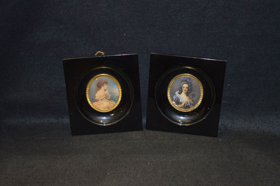 Two Framed Oval Miniatures