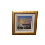 A Framed Oil 'Causeway Sunrise, Co.Antrim' - William Cunningham