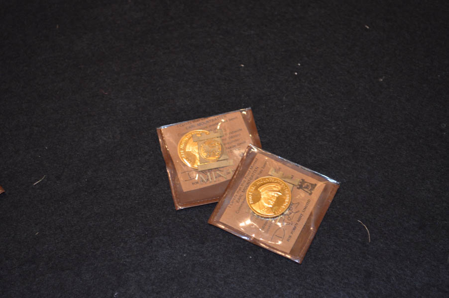 Two Lord Mountbatten Gold Souvenir Coins