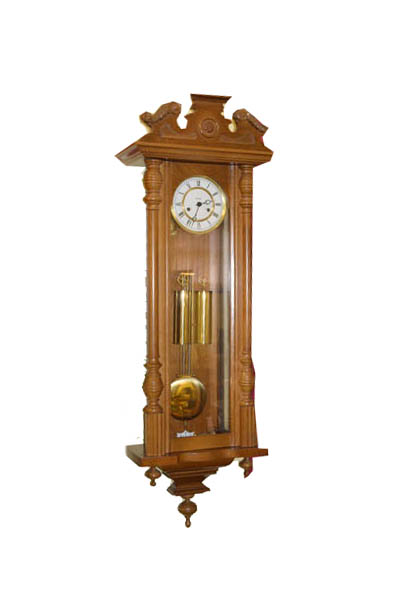 A Very Nice Mahogany Cased Double Weight Vienna Wall Clock