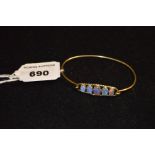 A Very Nice Gold Plated And Opal Inset Bangle