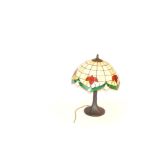 A Tiffany Glass Table Lamp and Shade